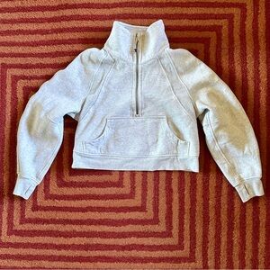 Perfect LULULEMON scuba funnel neck half zip pullover sweatshirt XS/S gray grey